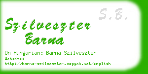 szilveszter barna business card